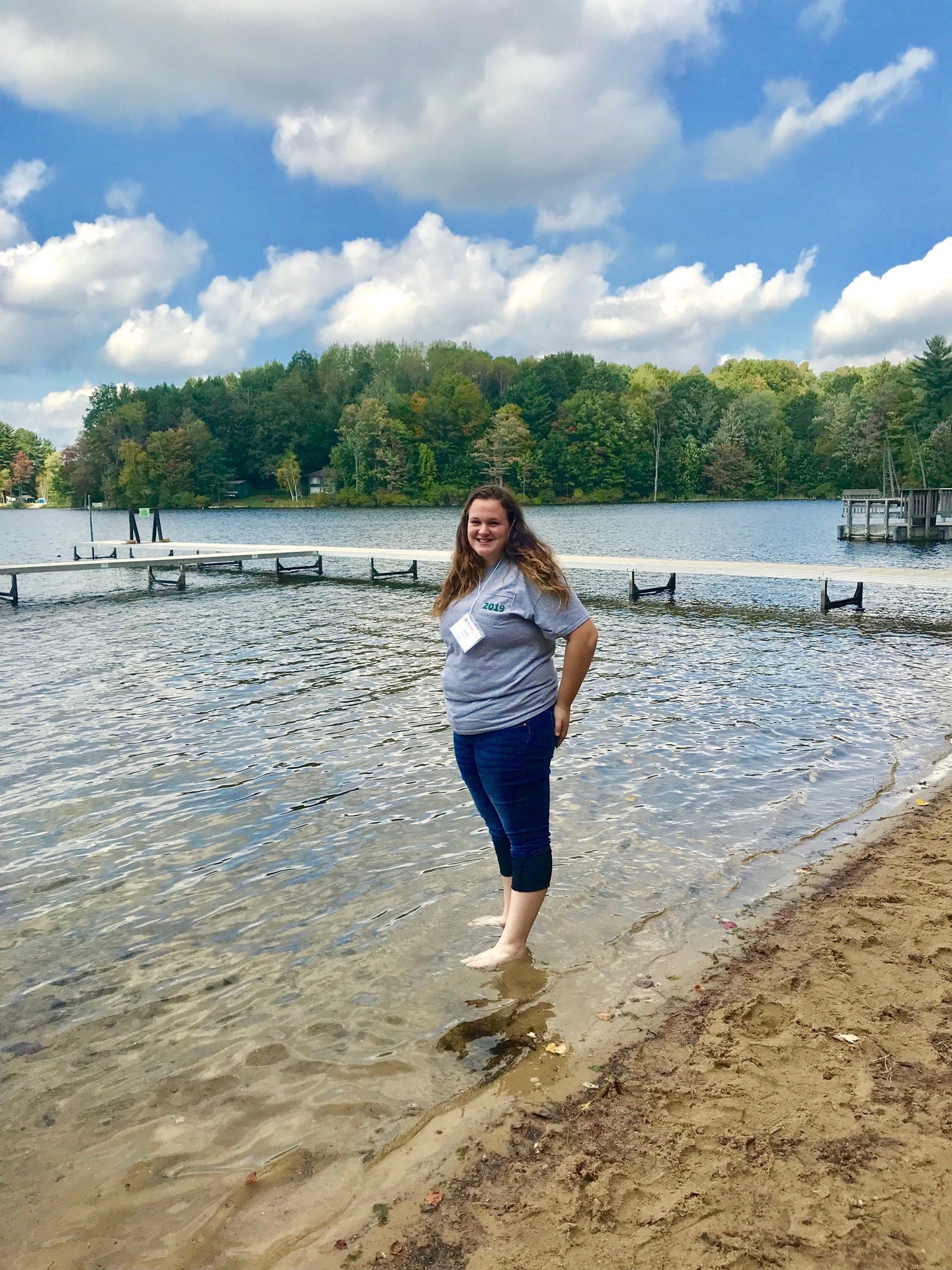 Jael Tombaugh standing in the water